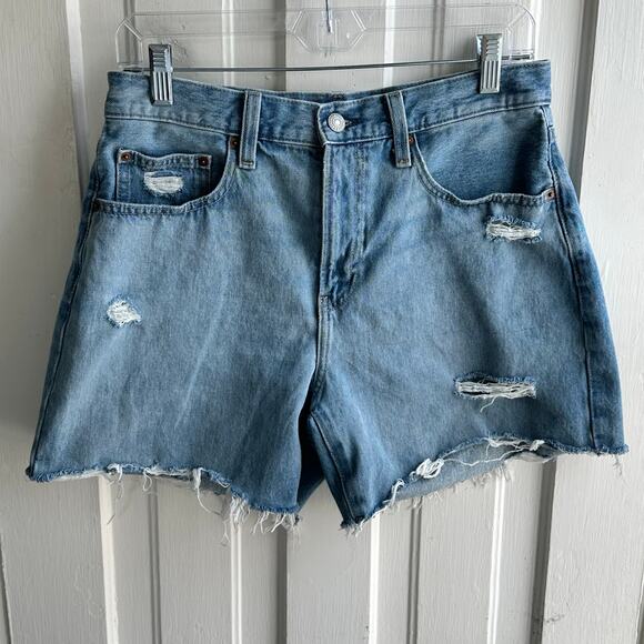 Uniqlo Denim Cut-off Jean Shorts - Picture 2 of 7